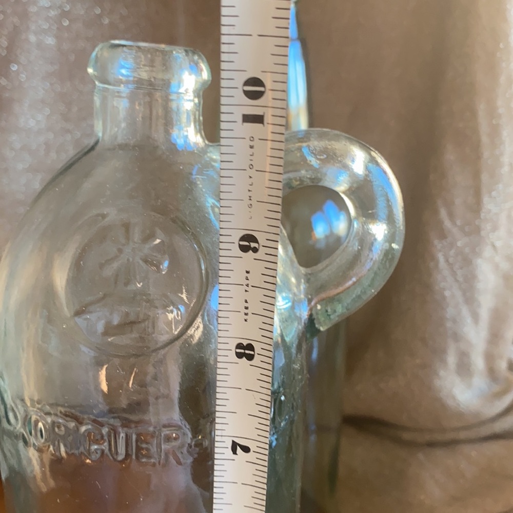 Vintage green glass decorative bottles made in Spain & Portugal - Picture 6 of 12